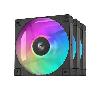  FD12 ARGB 3 IN 1, DEEPCOOL, Fan, 120mm, PWM 400~2050RPM, 63.6 CFM, ≤26.9 dB, 4-pin, ARGB, Black.