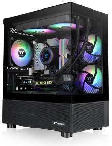  View 170 TG ARGB, THERMALTAKE, CASE, Black, mATX, 3x120mm ARGB Fans, AIO 280mm, air 160mm, GPU 340mm, 1x3.5”, USB 3.0x2, Aud