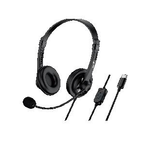  HS-230U, Genius, Headphone, Volume control, Mic, Type-C, 2.4m, Black.