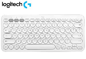  K380s, Logitech, Keyboard, PEBBLE KEYS, Bluetooth, WHITE.