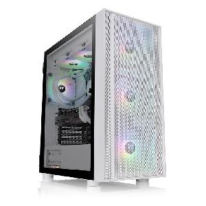  H570 TG ARGB Snow, THERMALTAKE, CASE, White, E-ATX, 120x3 ARGB Fans, AIO 360mm, air 160mm, GPU 375mm, 2x3.5”, USB 3.0x2, Aud