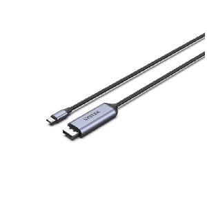  V1423C, UNITEK, Cable, 1.8M, USB-C To DP1.4 8K 60Hz Adapter Cable, Space Grey.