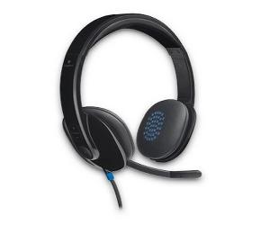  H540, Logitech, Earphone, L981-000480,  Corded Stereo Headset with noice canceling mic  USB 1.8 m BLACK .