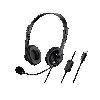  HS-230U, Genius, Headphone, Volume control, Mic, Type-C, 2.4m, Black.