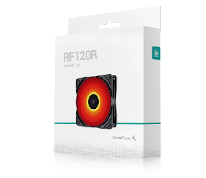  RF120R, DEEPCOOL, Case Fan, 120mm, 1300RPM, 48.9CFM, 21.9dB, 3pin+molex, Red LED, Black.