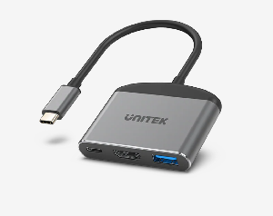  OT1102A, UNITEK, Adapter, USB-C to multiport adapter, USB-A 5Gbps, HDMI 8K and USB-C PD 100W.