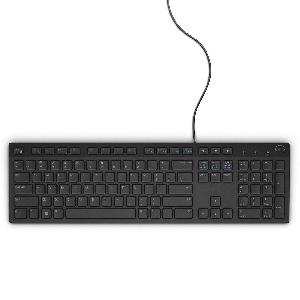  KB216, DELL, Keyboard, (QWERTY) Wired Multimedia Black Russian (Kit).