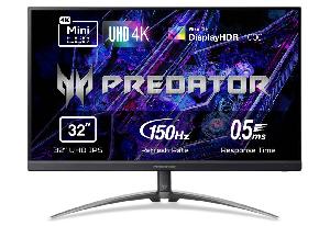 Predator X32QFS, ACER, Monitor, 31.5" 4K Mini LED IPS 3840x2160,150Hz,1ms,700nits,HDR1000, 99% sRGB,2xHDMI,1xDP,1xType-C.