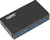 Y-HB03001, UNITEK 4-in-1 USB3.0 4-Port Hub with Charging Function,12V2A Power Adaptor, Black Y-HB03001, UNITEK 4-in-1 USB3.0 4-Port Hub with Charging Function,12V2A Power Adaptor, Black