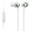  EX110, SONY, Earphone, In-Ear 9mm Driver Deep Bass White incl. Microphone 36797.