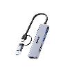 uHUB P5 H1320A, UNITEK, USB HUB, Type-C To 4xUSB 5Gbps + SD and Micro SD Card Reader, with USB-A Adapter.