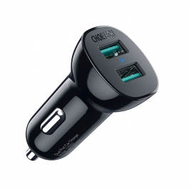  C0051-V5, CHOETECH, Power Supply, 36W QC 3.0 Dual USB-A Car Charger, Black.