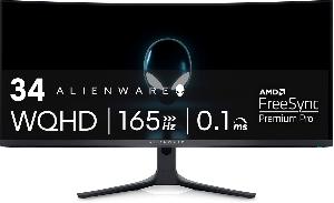 Alienware Dell AW3423DWF Curved 34" Quantum Dot OLED WQHD 3440 x 1440  0.1Ms 165Hz 21:9, VESA, HDR True Black 400,-Pivot