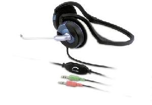  HS-300N, Genius, Headset, volume control, Mic, 3.5 mm jack, 1.8 m, Black.