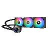  TH360  ARGB Sync, THERMALTAKE, Liquid AIO Cooler, Universal, 395mm, 1500 RPM, 28.2db, 3+3+3-pin, ARGB, Black.