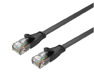 C1809GBK, UNITEK, Pach Cord, 1M, CAT.6 Flat Cable - RJ45 (8P8C) Male, Black Color. C1809GBK, UNITEK, Pach Cord, 1M, CAT.6 Flat Cable - RJ45 (8P8C) Male, Black Color.